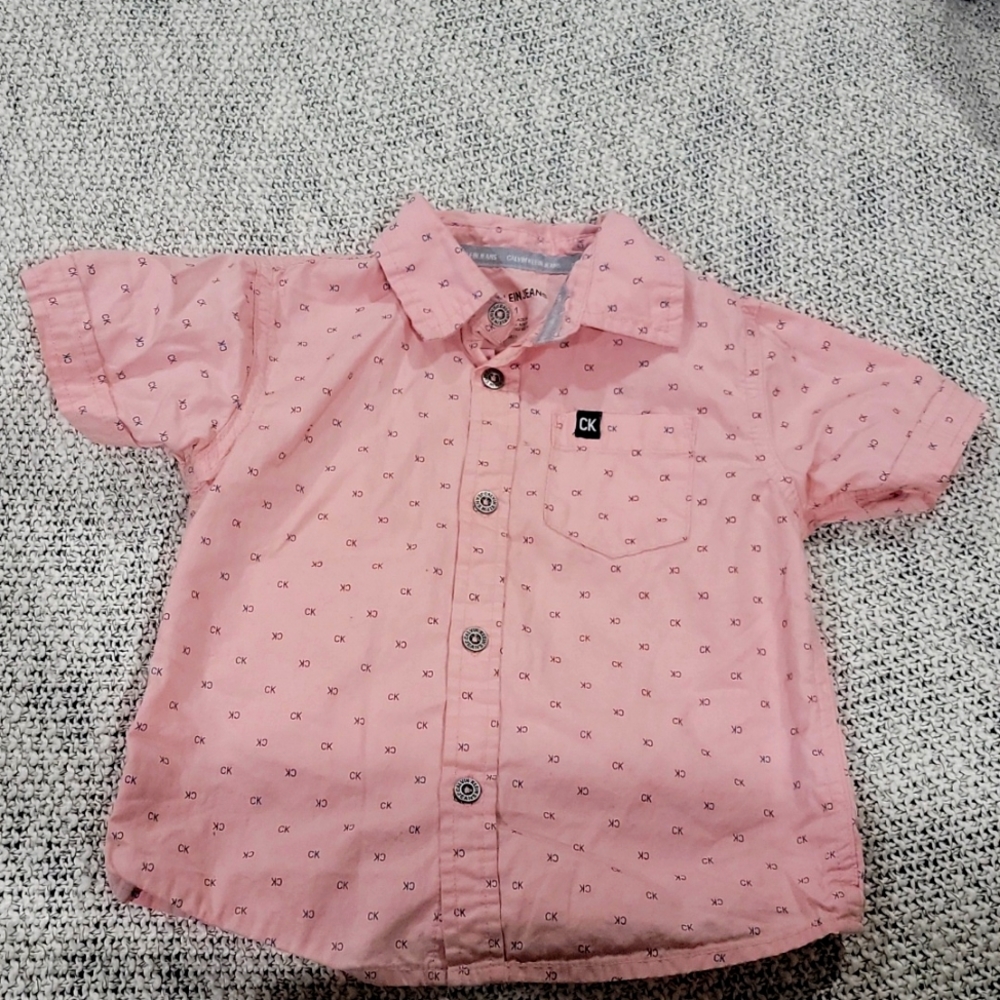 Short sleeve, button down, collared, short sleeve Calvin Klein Jeans ck shirt